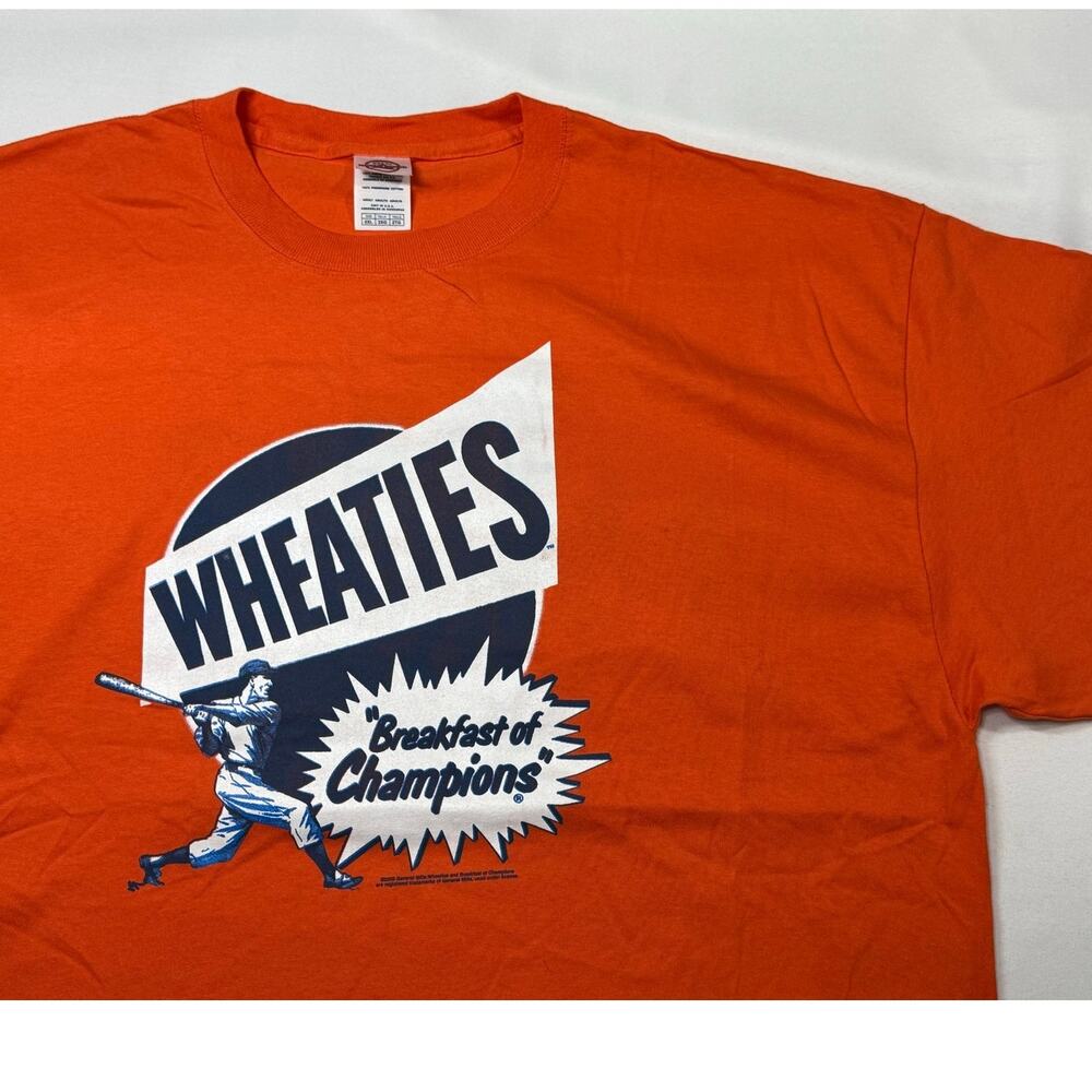 Wheaties Breakfast Of Champions TShirt 2XL Orange 2006 General Mills